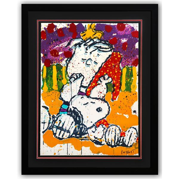 Tom Everhart- Hand Pulled Original Lithograph "Who Placed That Wake Up Call"