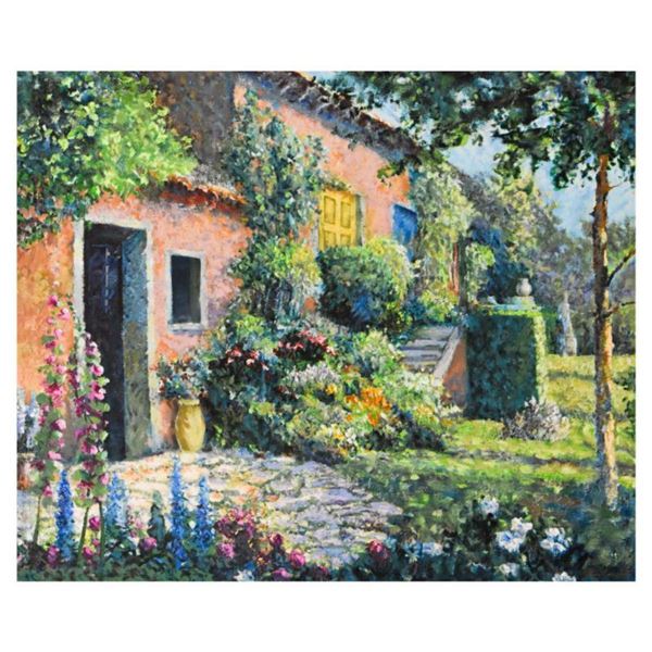 Christian Title (1932-2020), "Italian Villa" Limited Edition Serigraph on Canvas, Numbered 1/95 and 