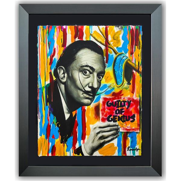 Nastya Rovenskaya- Original Mixed Media on Paper "Guilty of Genius"