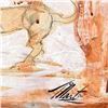 Image 2 : Marta Wiley, Original Mixed Media Painting on Board, Hand Signed and Thumbprinted with Letter of Aut