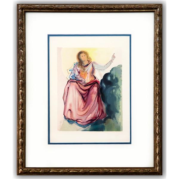 Salvador Dali- Original Color Woodcut on B.F.K. Rives Paper "Paradise 4"