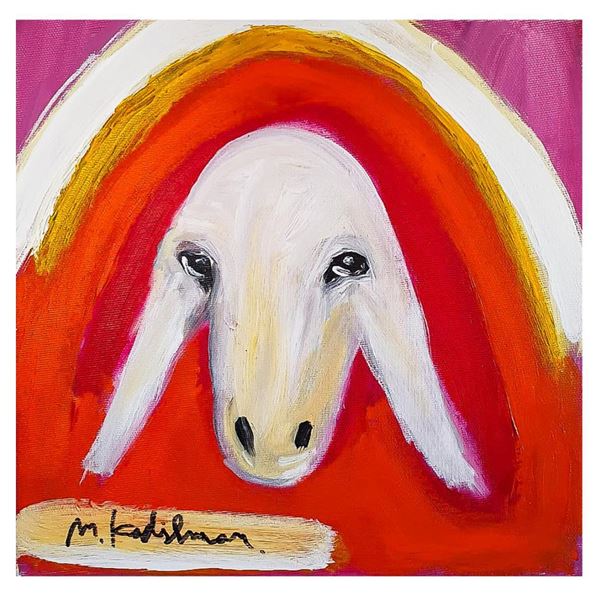 Menashe Kadishman- Original Acrylic on Canvas "Untitled"