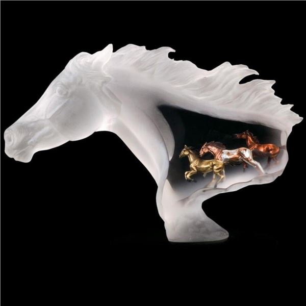 Kitty Cantrell, "Untamed Spirit" Limited Edition Mixed Media Lucite Sculpture with COA.