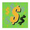 Image 1 : Steve Kaufman (1960-2010) "Dollar Signs (Green Italic)" Limited Edition Hand Pulled Silkscreen on Ca