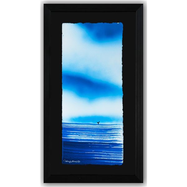 Wyland- Original Watercolor Painting on Deckle Edge Paper "Fluke"