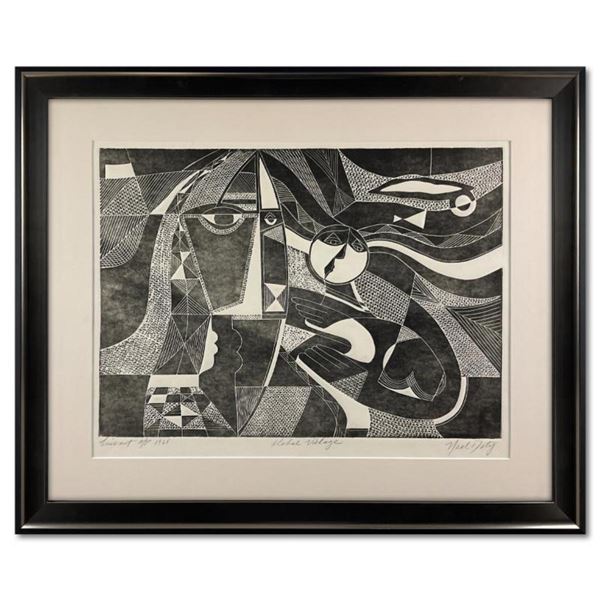 Neal Doty (1941-2016), "Global Village" Framed Limited Edition Linocut from an AP Edition, Hand Sign