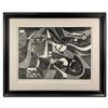 Image 1 : Neal Doty (1941-2016), "Global Village" Framed Limited Edition Linocut from an AP Edition, Hand Sign