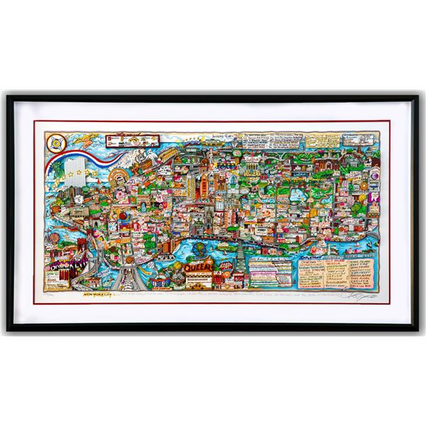 Charles Fazzino- 3D Construction Silkscreen Serigraph "NEW YORK IS…"