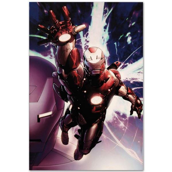 Marvel Comics "Invincible Iron Man #25" Numbered Limited Edition Giclee on Canvas by Salvador Larroc
