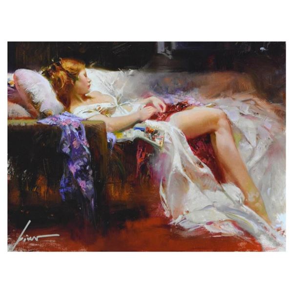 Pino (1939-2010), "Sweet Repose" Limited Edition Giclee on Canvas, Numbered and Hand Signed with Cer