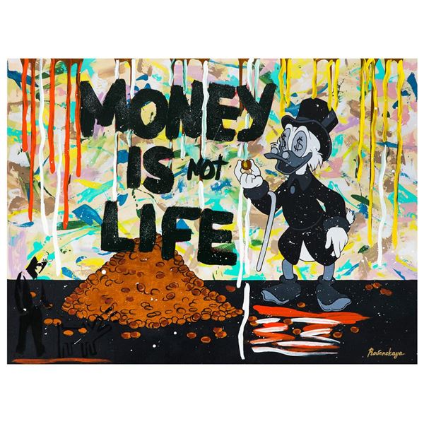 Nastya Rovenskaya- Mixed Media "Money is Life"