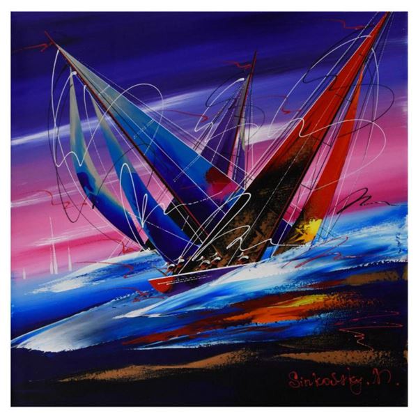 Natalia Sinkovsky, Original Acrylic Painting on Canvas, Hand Signed with Letter Authenticity.