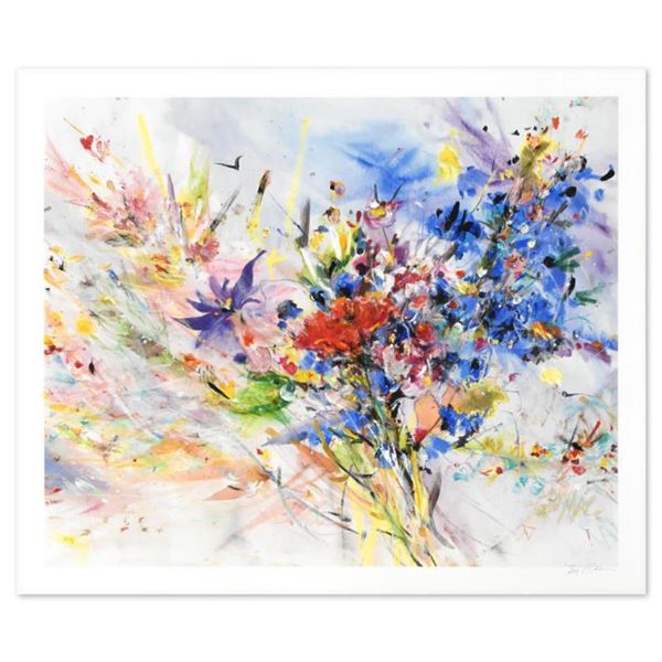 Zoe Mac, "Red Beauty" Limited Edition Lithograph, Numbered and Hand Signed with Letter of Authentici