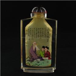 Heavy Beveled Glass Chinese Snuff Bottle (CLB-517)