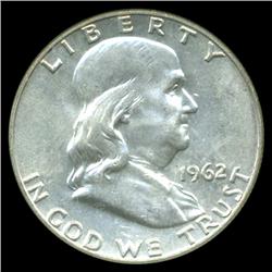 1962D MS66 FBL Graded Franklin Half Coin HUGE VALUE! (COI-4036)