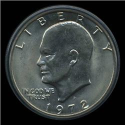 1972D Eisenhower Silver Dollar Graded MS65 Uncirculated (COI-4076)