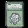 Image 2 : 1880S Morgan Dollar Graded GEM Uncirculated VERY RARE Variety Also PROOFLIKE (COI-4080)