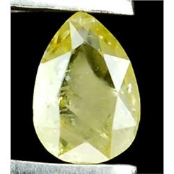 .18ct RARE Pear Cut Unheated Yellow Diamond RETAIL $825 (GEM-7182)
