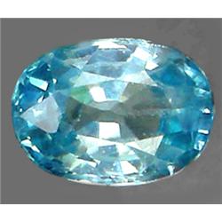 1.33ct RARE Top AAA Oval Cut Sky Blue Zircon VVS RETAIL $1600 (GEM-7293)