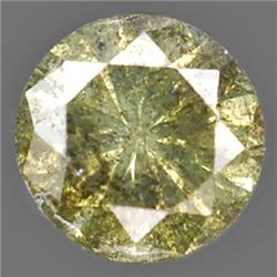 .13ct RARE Round Cut Unheated Fancy Diamond RETAIL $750 (GEM-7430)