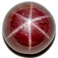3.25ct RARE Round Cab 6 Rays Natural Pink Red Star Ruby RETAIL $1850 (GEM-7432)