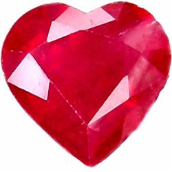 2.40ct RARE Heart Natural Best Top Blood Red Ruby CLEAN CLEAR RETAIL $1450 (GEM-7510)