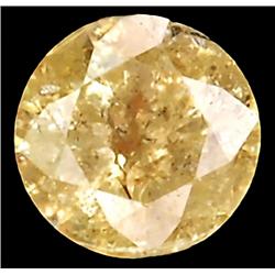 0.18ct RARE Round Cut Unheated Yellow Diamond RETAIL $900 (GEM-7605)