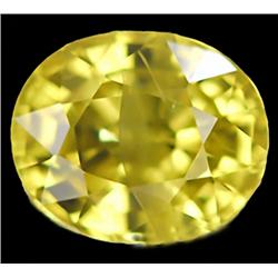 1.27ct RARE Sparkle Oval Top Canary Yellow Sapphire VS RETAIL $1050 (GEM-7844)