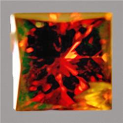 .1ct Princess Cut Cognac Red Natural Diamond RETAIL $800 (GEM-7882B)
