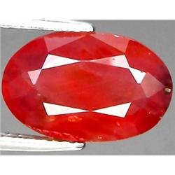 5.70ct RARE Oval Cut Orange Red Padparascha Sapphire Nigeria VS/SI RETAIL $2850 (GEM-7918)