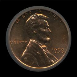 1959 Lincoln Cent Coin GEM Graded MS67 RED (COI-1418)