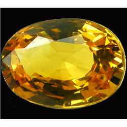 1.05ct RARE Clean Yellow Gold Natural Sapphire Oval VS RETAIL $1450 (GEM-8139)