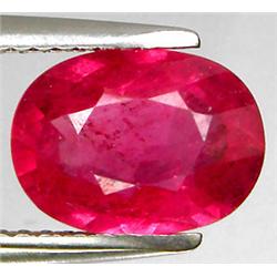 2.56Ct Top AAA Mozambique Pink Red Ruby VS Oval Cut  RETAIL $2150 (GEM-8252)
