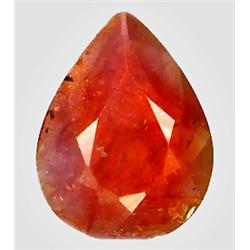 7.23ct RARE Pear Cut Orange Red Padparascha Sapphire VS  RETAIL $6650 (GEM-8253)