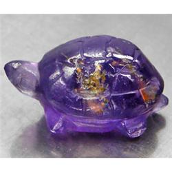 13.34Ct Turtle Hand Carved Purple Amethyst RETAIL $950 (GEM-8259)