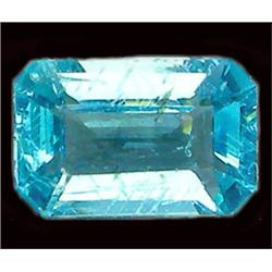 1.53ct Octagon Cut Blue Green Natural Apatite VS RETAIL $1500 (GEM-8335)