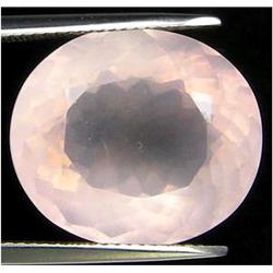 17.79ct RARE Oval Portuguese Cut Top AAA Sweet Pink Quartz VVS RETAIL $1200 (GEM-8395)