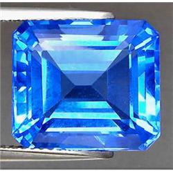 13.00Ct Octagon Cut Top AAA Mystic Blue Quartz FLAWLESS RETAIL $850 (GEM-8401)