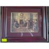 Image 1 : 3 FRAMED PRINTS, DEER & STREAM, VICTORIAN FAMILY, FARMHOUSE & STREAM