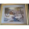 Image 2 : 3 FRAMED PRINTS, DEER & STREAM, VICTORIAN FAMILY, FARMHOUSE & STREAM