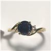 Image 1 : 10K  BLACK DIAMOND(1.6CT) DIAMOND(0.03CT) RING SIZE 6.75