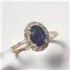 Image 2 : 10K  SAPPHIRE(1CT) DIAMOND(0.15CT) RING SIZE 6.5