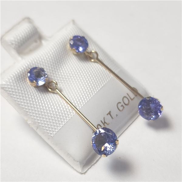 10K  TANZANITE(0.55CT) TANZANITE(0.52CT) EARRINGS