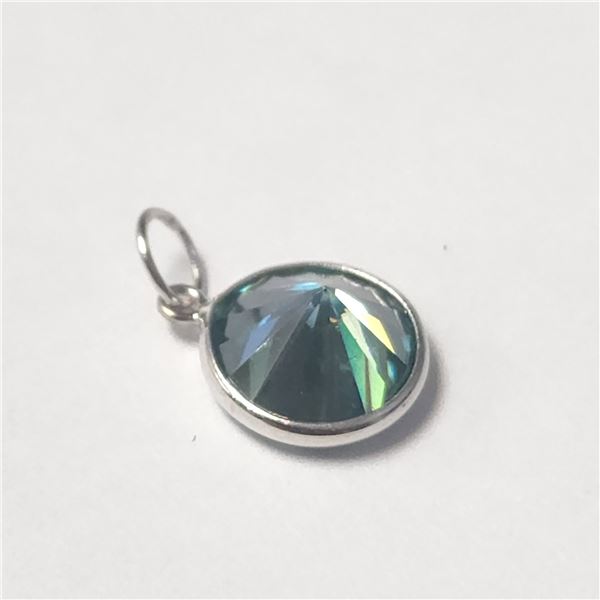14K  GREENISH BLUE MOISSANITE(2CT) PENDANT