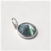 Image 1 : 14K  GREENISH BLUE MOISSANITE(2CT) PENDANT
