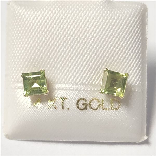 14K  PERIDOT(0.75CT) EARRINGS