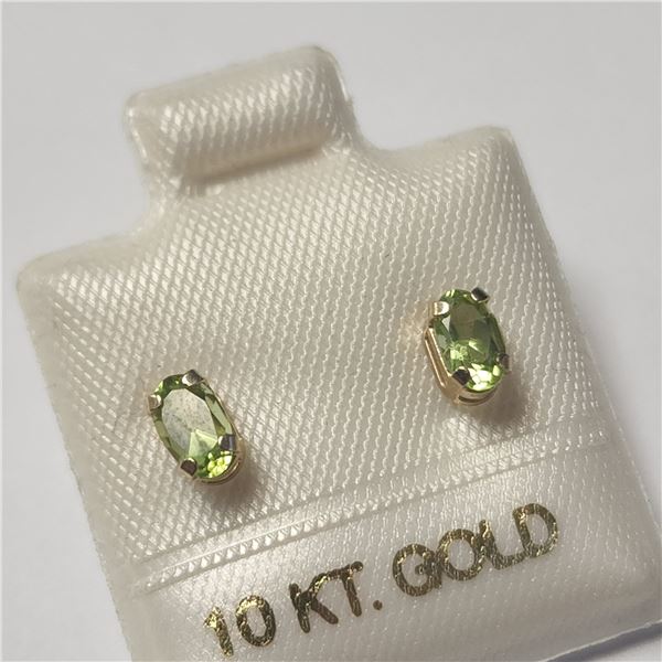 10K  PERIDOT EARRINGS