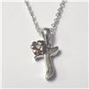 Image 1 : SILVER DIAMOND 16" NECKLACE