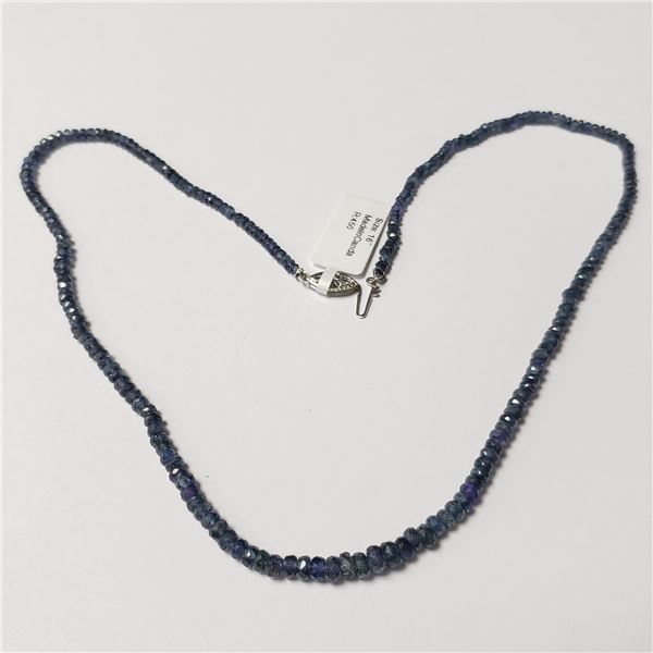 10K  BLUE SAPPHIRE 16"(46CT) NECKLACE