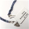 Image 3 : 10K  BLUE SAPPHIRE 16"(46CT) NECKLACE